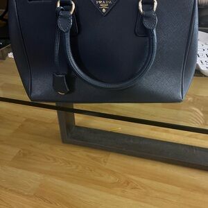 Prada Dark Blue Satchel Bag